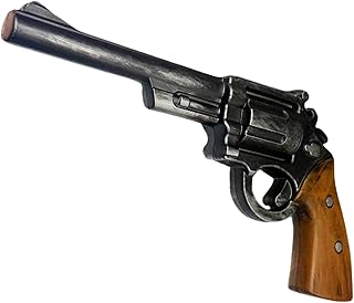 Wasteland Western-Style Revolver Prop – 12” Long-Barrel Foam Gun, Retro Post-Apocalyptic Cosplay Weapon Replica