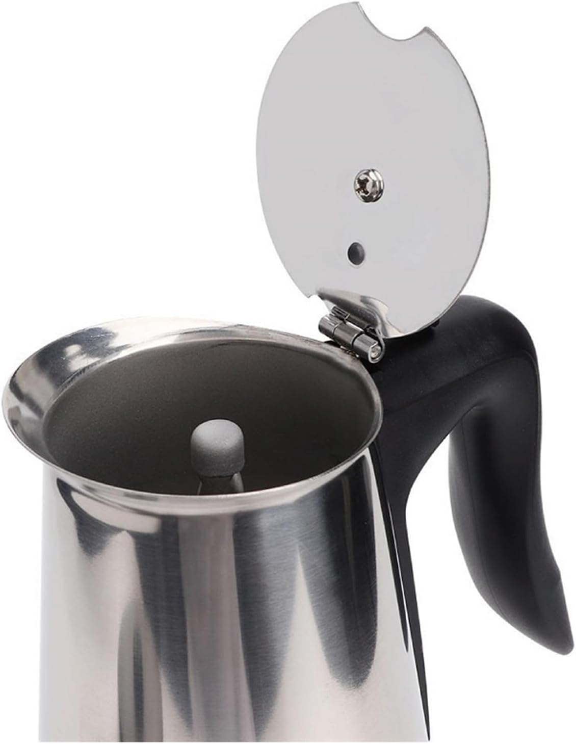 110V/220V Electric Coffee Maker 304 Stainless Steel Mocha Pot 300ml Percolator For Home Silver(110V Silver)