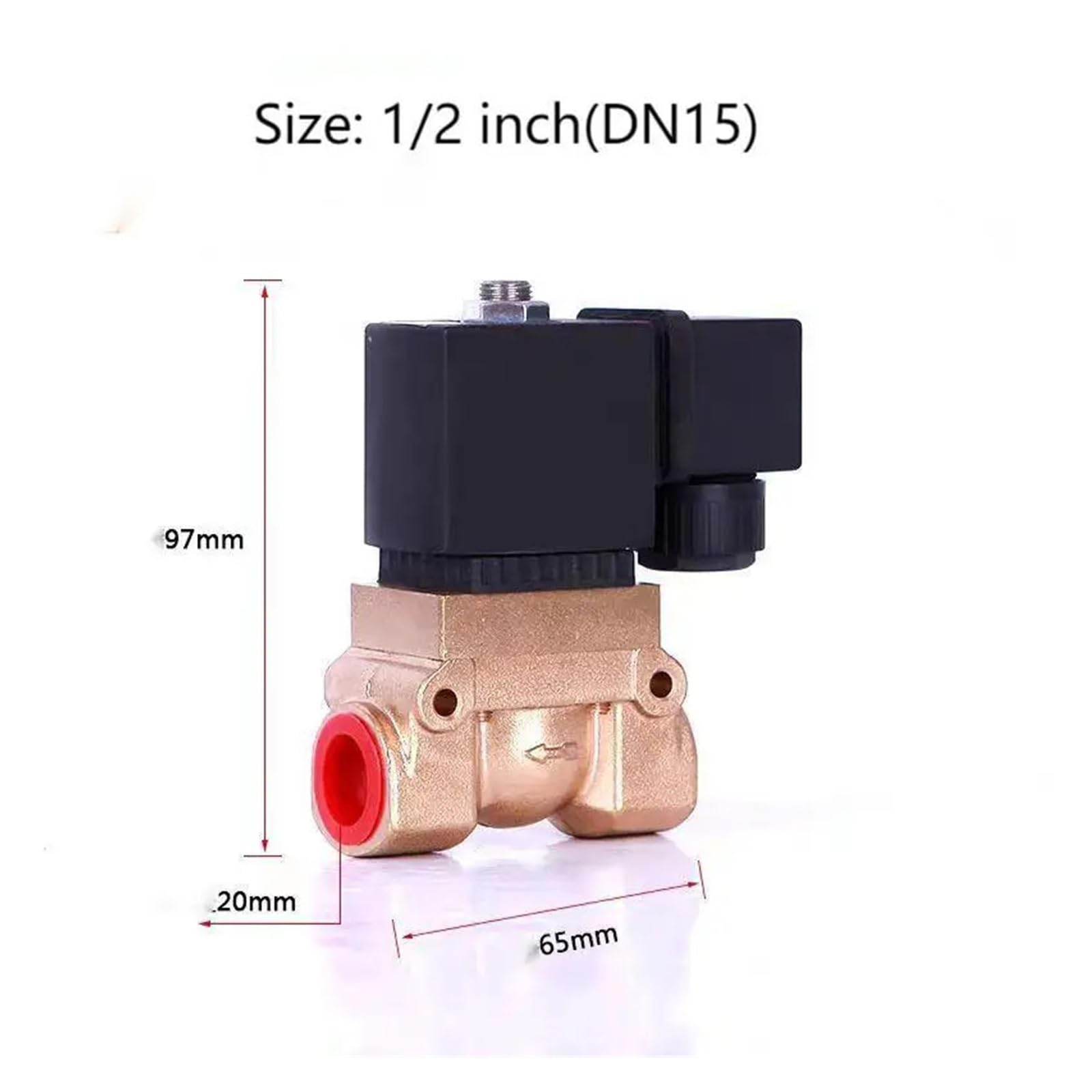 Válvula solenoide de latón de 1/2 Pulgada, Normalmente Cerrada, 50 Bar, for Agua, 220 V, 12 V, 24 V, válvula solenoide de Alta presión con Funcionamiento piloto(AC110)