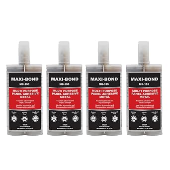 Maxi-Bond Multi-Purpose Panel Adhesive - Two Part Epoxy, Non-Sagging, High Strength Bond for Metal, Fiberglass, Molding Compound Panels MB-155 4