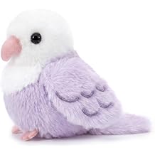 Ditucu Palm-Sized Lavender Pacific Parrotlet Keychain Plush Cute Soft 4.3 inch Bird Stuffed Animal Realistic Purple Parrot Toys Gifts Pendant for Backpack Decoration for Kids Adults