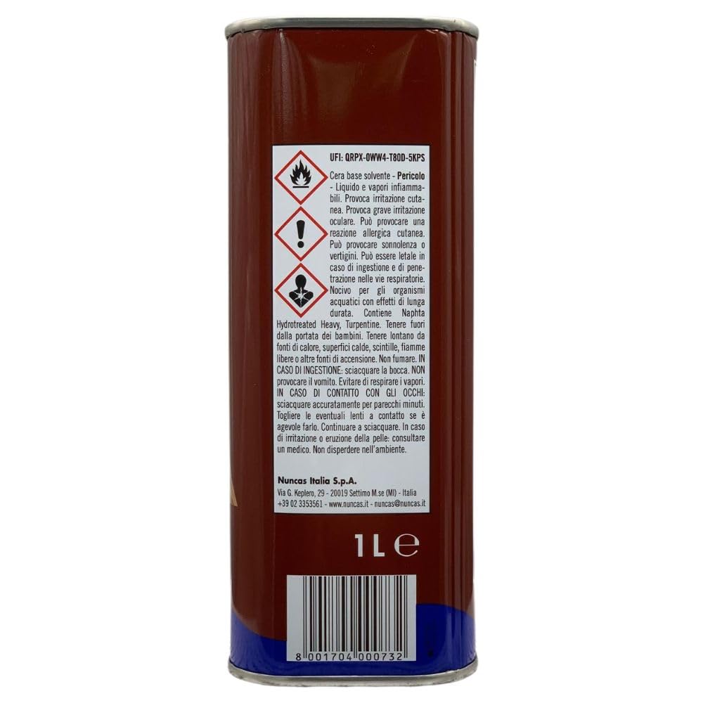 2X Cera per Parquet Naturali e Mobili, Formula Classica Impermeabilizzante, Nutre, Protegge, Lucida, 1000ml