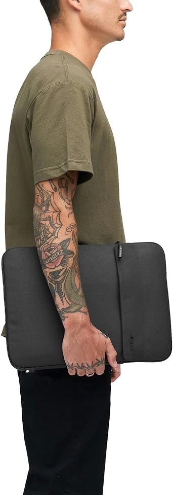 Incase Crosstown Sleeve with Woolenex - 16 Inch Laptop/MacBook Sleeve Vertical Orientation, Cushioned Protection, Durable Construction, External Slip Pocket - Black