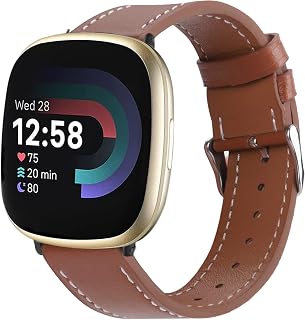 Leather Bands for Fitbit Versa 3/Sense 2/Sense