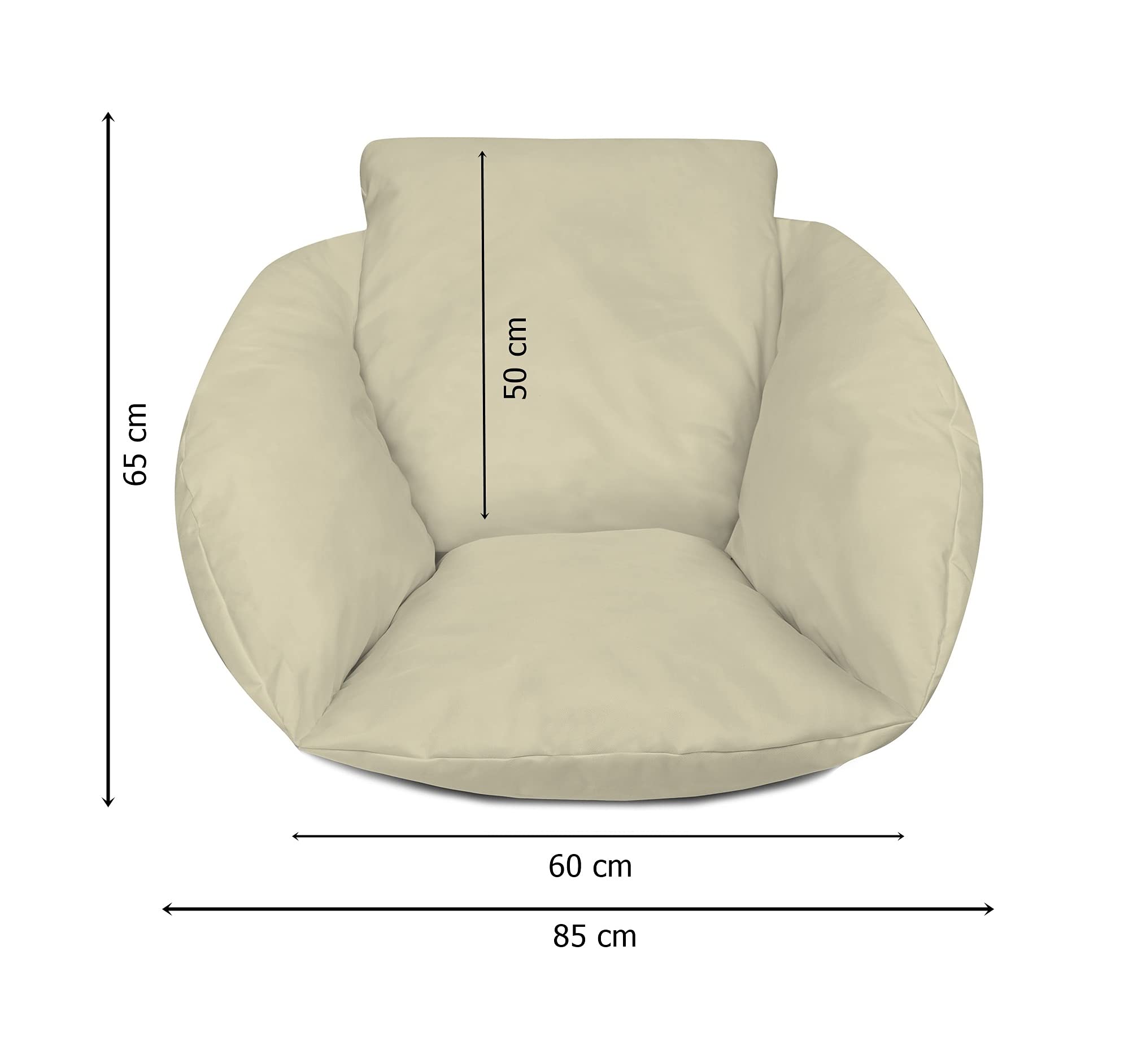 Ferocity Suspendu Hamac Chaise Coussins, Oreiller avec Dossier, Imperméable Siège de Chaise Rembourrage pour Patio Jardin, Balançoire Panier Suspendu Coussin de Siege, Gris [114]