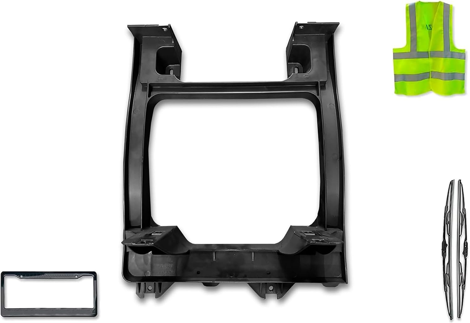 KOZAK Small Inner Support for Rear Step Fairing, Right Passenger Side, Compatible with Volvo VNL 2018+, Includes Logo, 2x 22" Windshield Wipers, License Plate Frame, and Vest