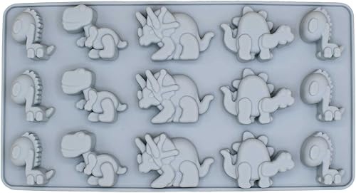 Miniatura 5 de Dinosaurio transparente Dino Stegosaurus Triceratops Tyrannosaurus REX TREX Kids DIY Treats Congelador y Horno Seguro para Resina Epoxi Chocolate y