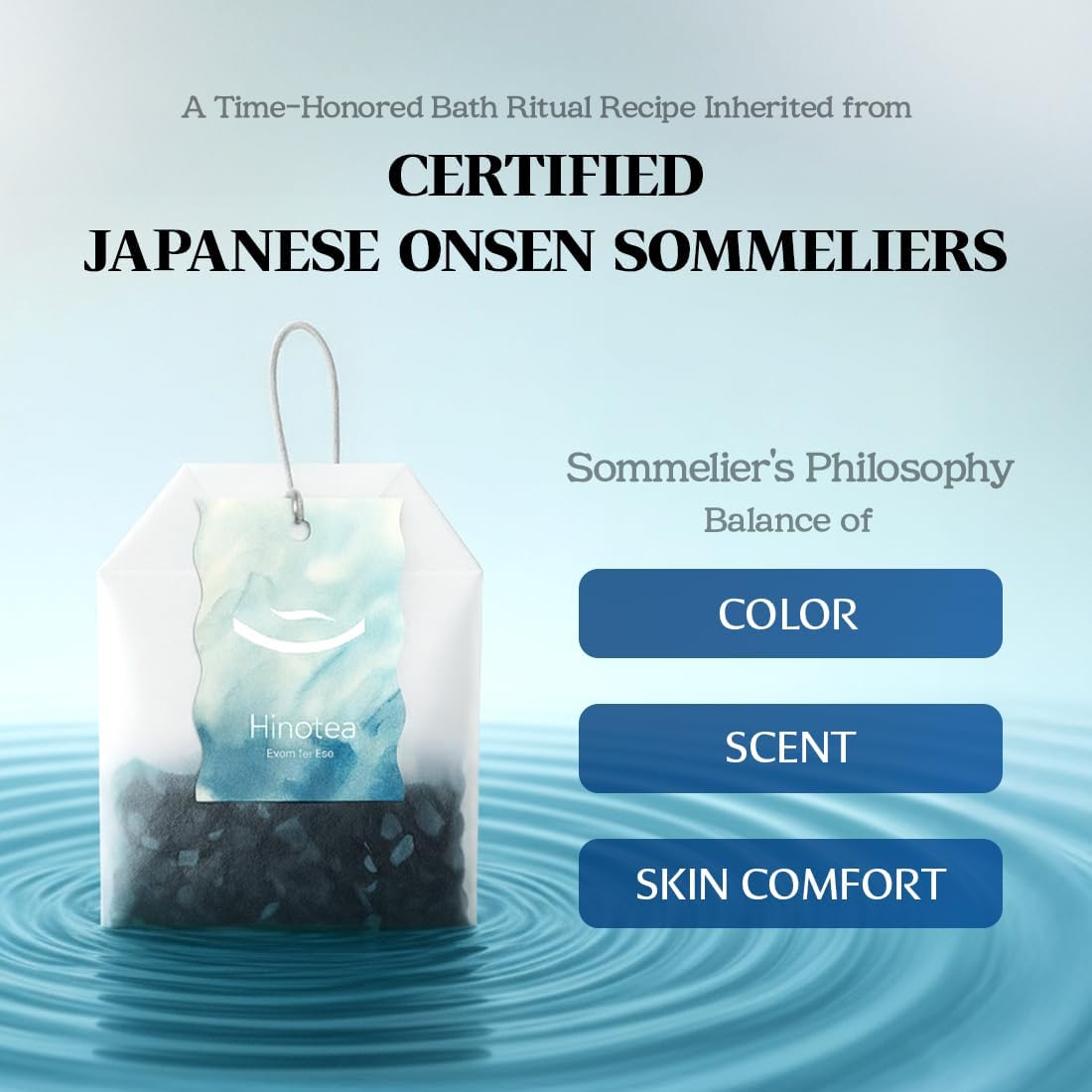 Oriental Bath Tea Bag (1.06 oz) – Ocean Dew | Curated by Professional Spa Sommelier | Traditional Botanical & Marine Tea Blend with Green Tea & Peppermint | Natural Rejuvenating Bath Therapy