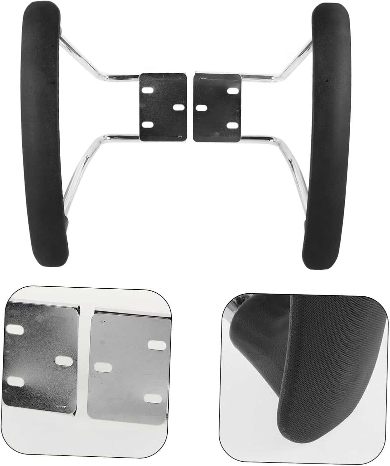 Mikinona Sturdy Steel Handrail Armrest Pads Replacement for Office Chair Game Chair Arm Rest Coverings