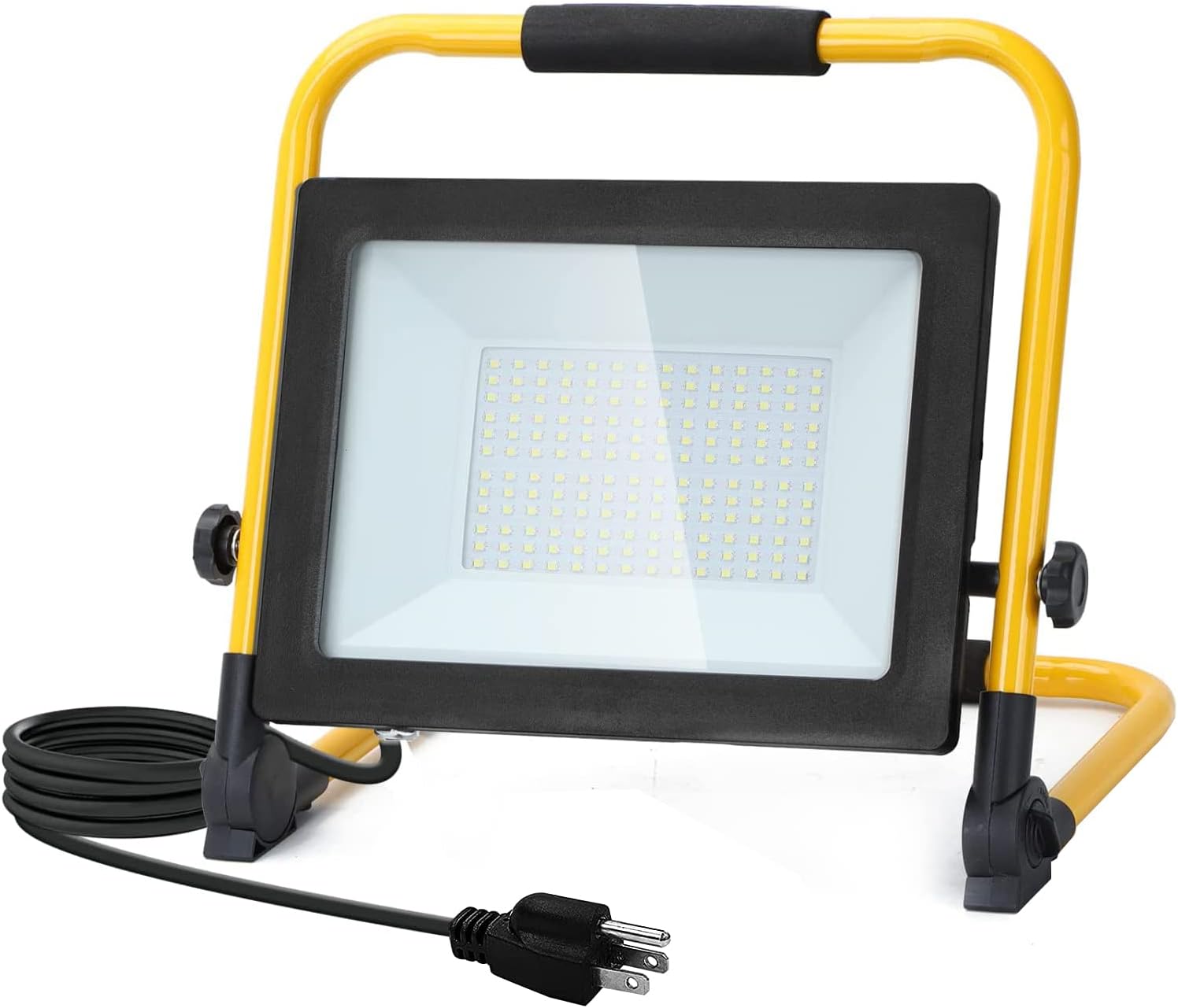 Willpower Adjustable Portable 200W LED Work Light 20000LM LED Flood Lights 10ft 3m Cord with Plug 6000K for Repairing Workshop Garage Construction Job Site, IP66 Waterproof Equivalent 1600W Halogen
