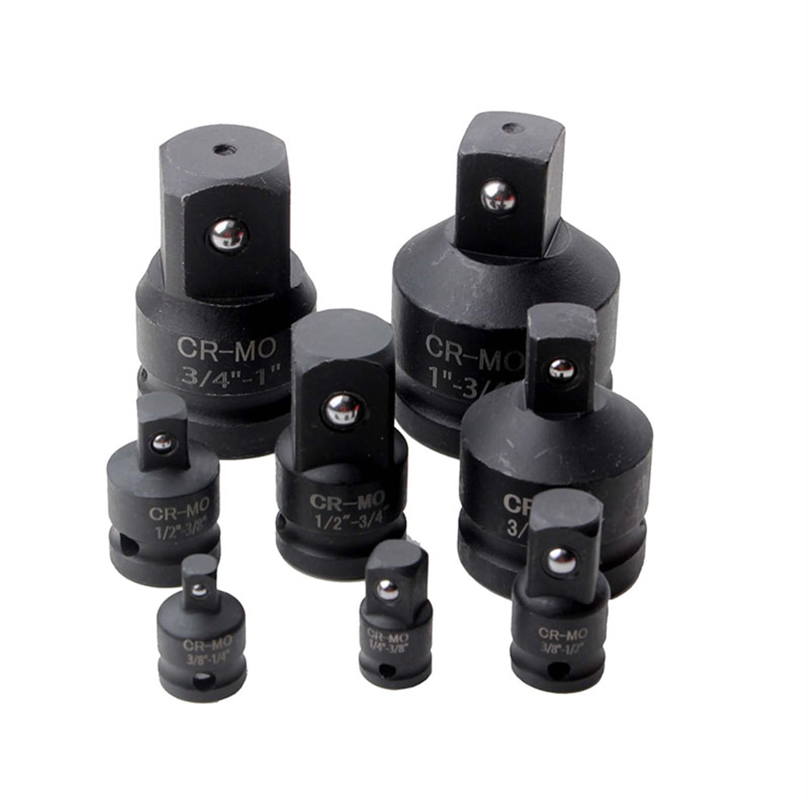 Juego De Herramientas Juego Reductor 1/2 a 3/8 3/8 a 1/4 3/4 a 1/2 Adaptador de Enchufe de Impacto para Bicicleta de Coche Kit Herramientas(Set B)