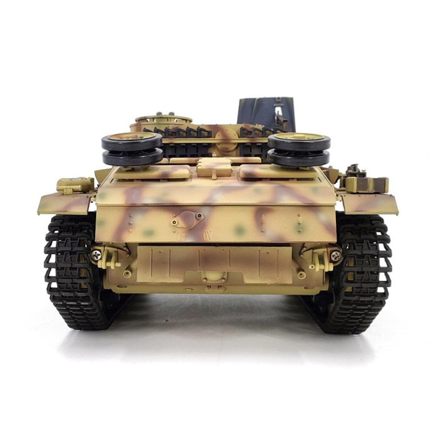 Henglong 1/16 7.0 Tanque de plástico RC alemán Stug III RTR modelo militar 3868 BB IR caja de cambios de acero Radio 1800 mAh batería juguetes de sonido
