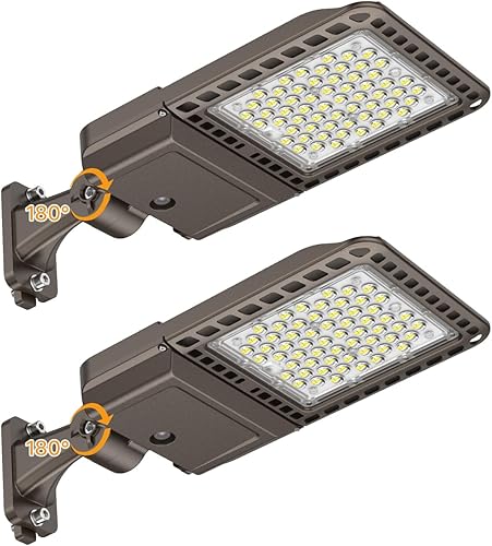 Miniatura 12 de Luces de Estacionamiento 240W 36000LM Montaje de Brazo Ajustable Luces de Caja de Zapatos para Exteriores con Fotocélula de Anochecer a Amanecer