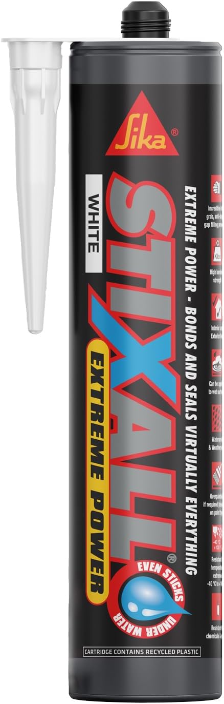 Sika Stixall – Extreme Power Sealant and Adhesive – Waterproof – White – 290ml