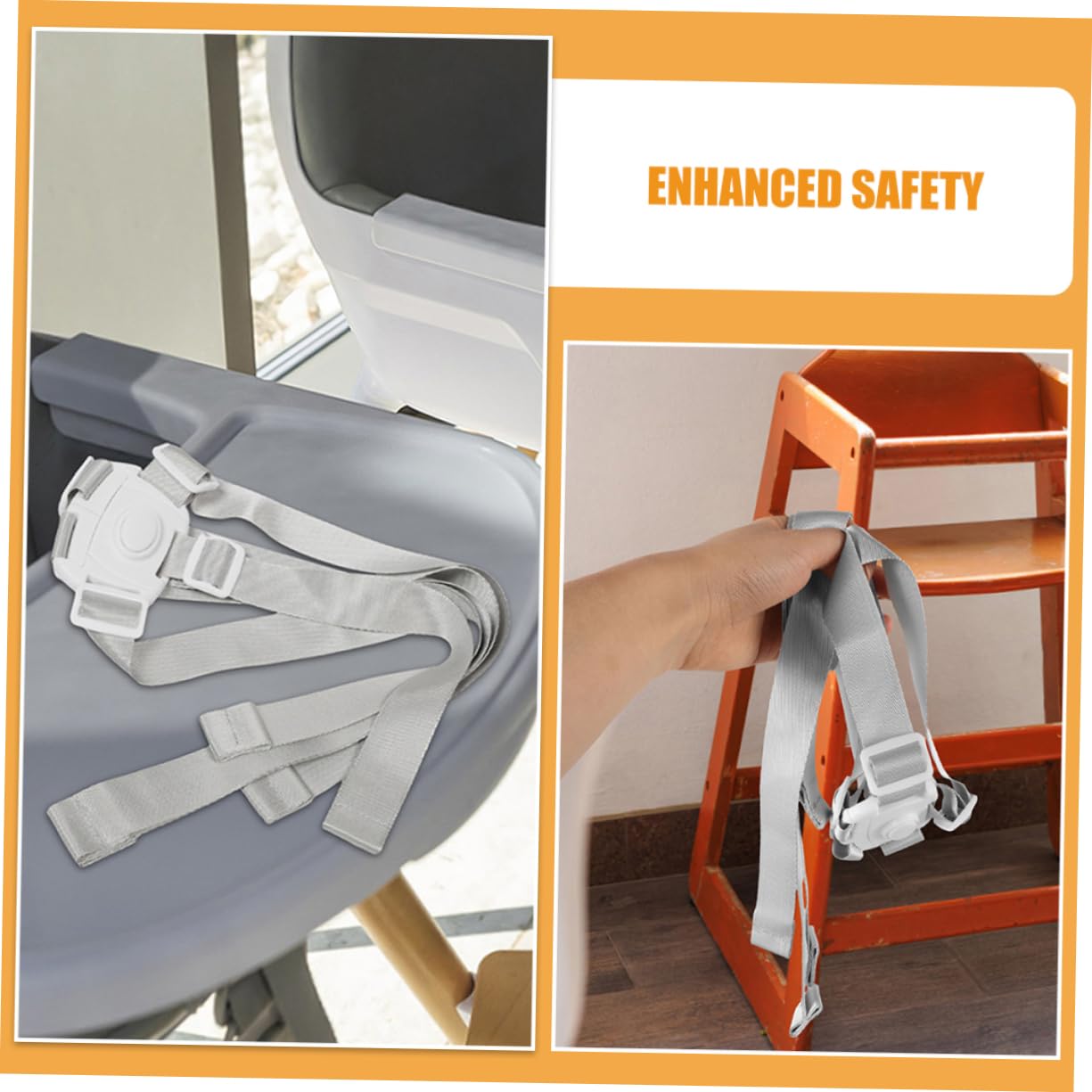 UPKOCH 5pcs Adjustable Safety Strap for Boy Girl Stroller High Chair and Feeding Seat Five-Point Belt for Safety Versatile Design for Easy Use and Comfort