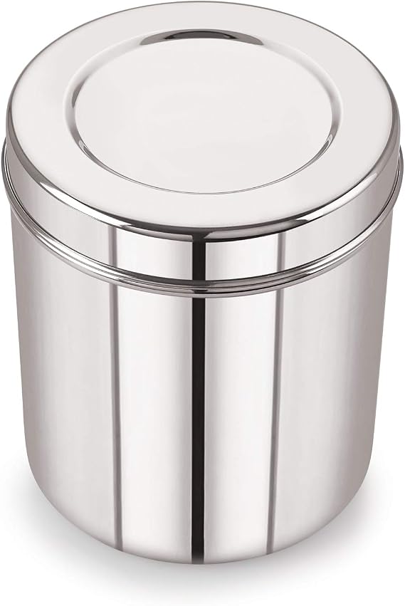 Neelam Stainless Steel 22 Gauge Deep Dabba - 2600 ml, 1 Piece, Silver Durable and Elegant Food Storage Container, Ideal for Storing Grains, Snacks, Leftovers, Perfect for Daily Use, Easy to Clean.