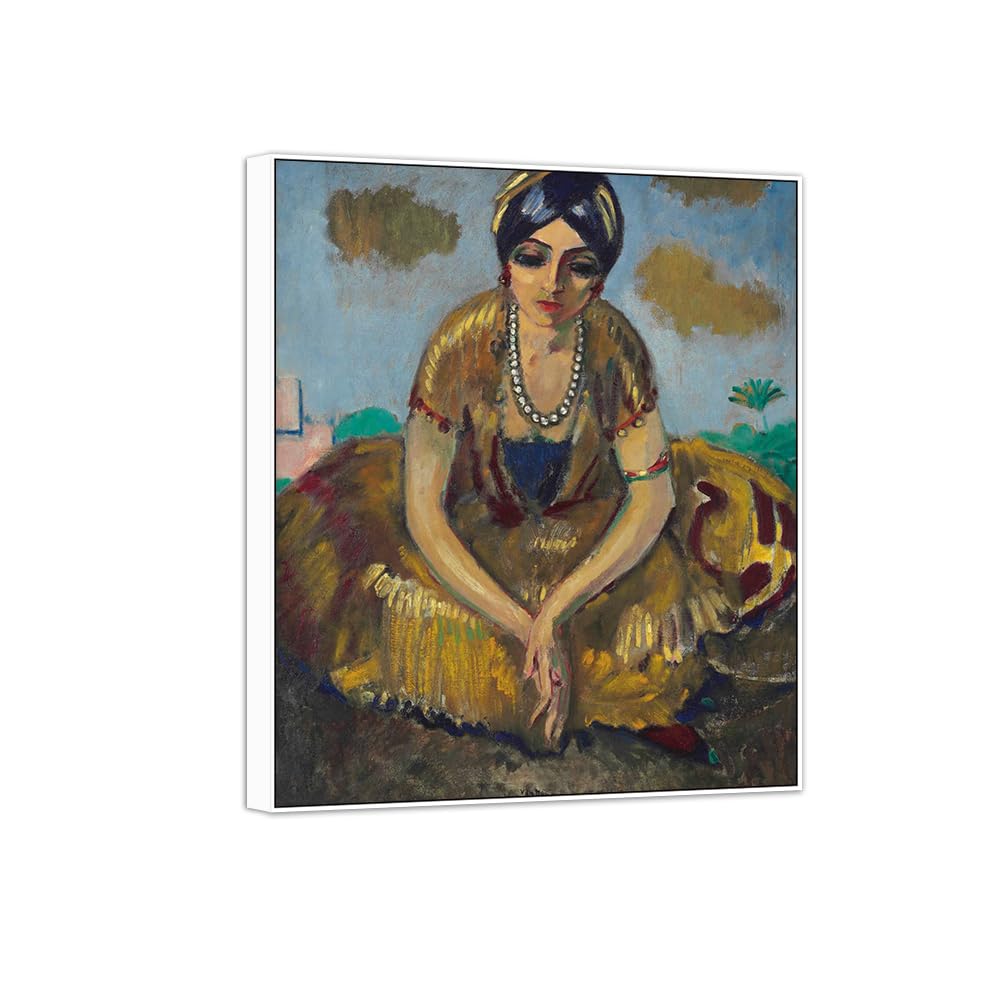 SDYSKKUG Famous Wall Art. Canvas Prints. Woman 5.60x50cm White Frame
