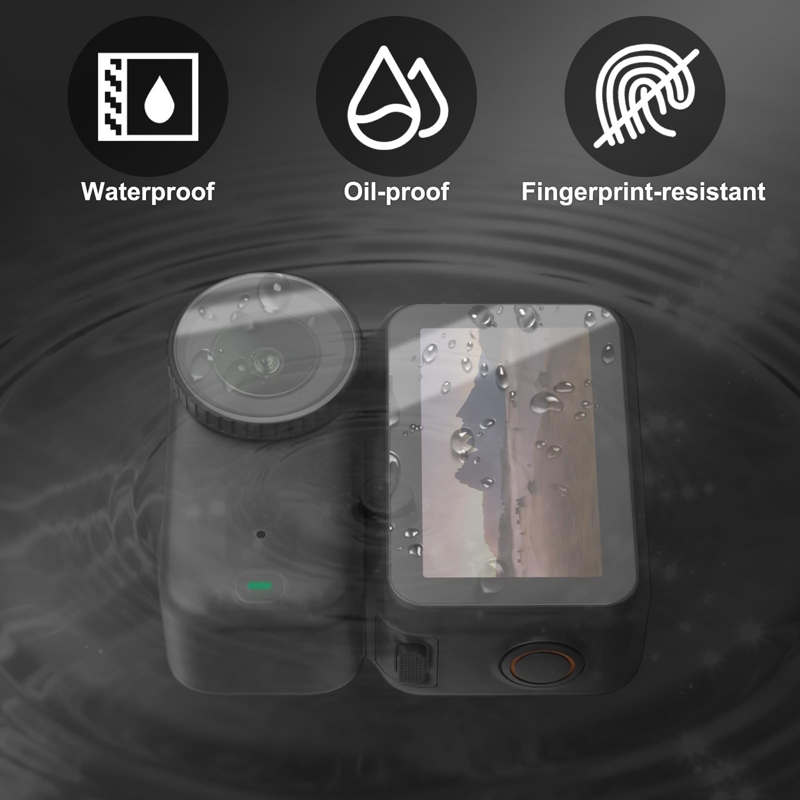 4 Set Pellicole Protettive per Dji Osmo Nano, Pellicola Protettiva Schermo Vetro Temperato Durezza Antigraffio 9H Pellicola Protettiva Obiettivo Ultra HD Senza Bolle Protezione