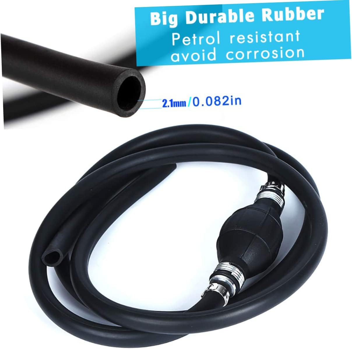 Manual Siphon Hand Pump for Fuel Transfer Thick Frame Rubber Hose for Car and Water Transfer Stable Flow Practical Replacement