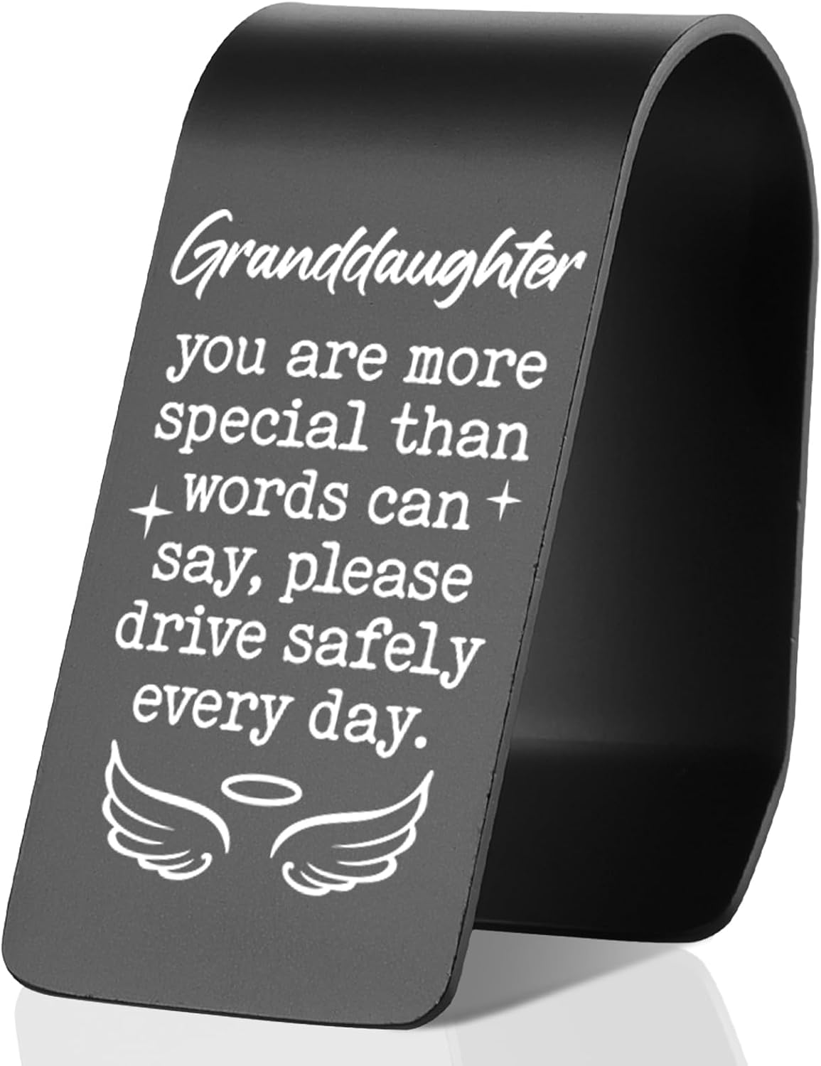 Granddaughter Drive Safe Car Visor Clip Gift from Grandparents, Inspirational Reminder for Teen Girl Driver, Meaningful Family Love Auto Interior Decor Visor Accessories-LZYJ21