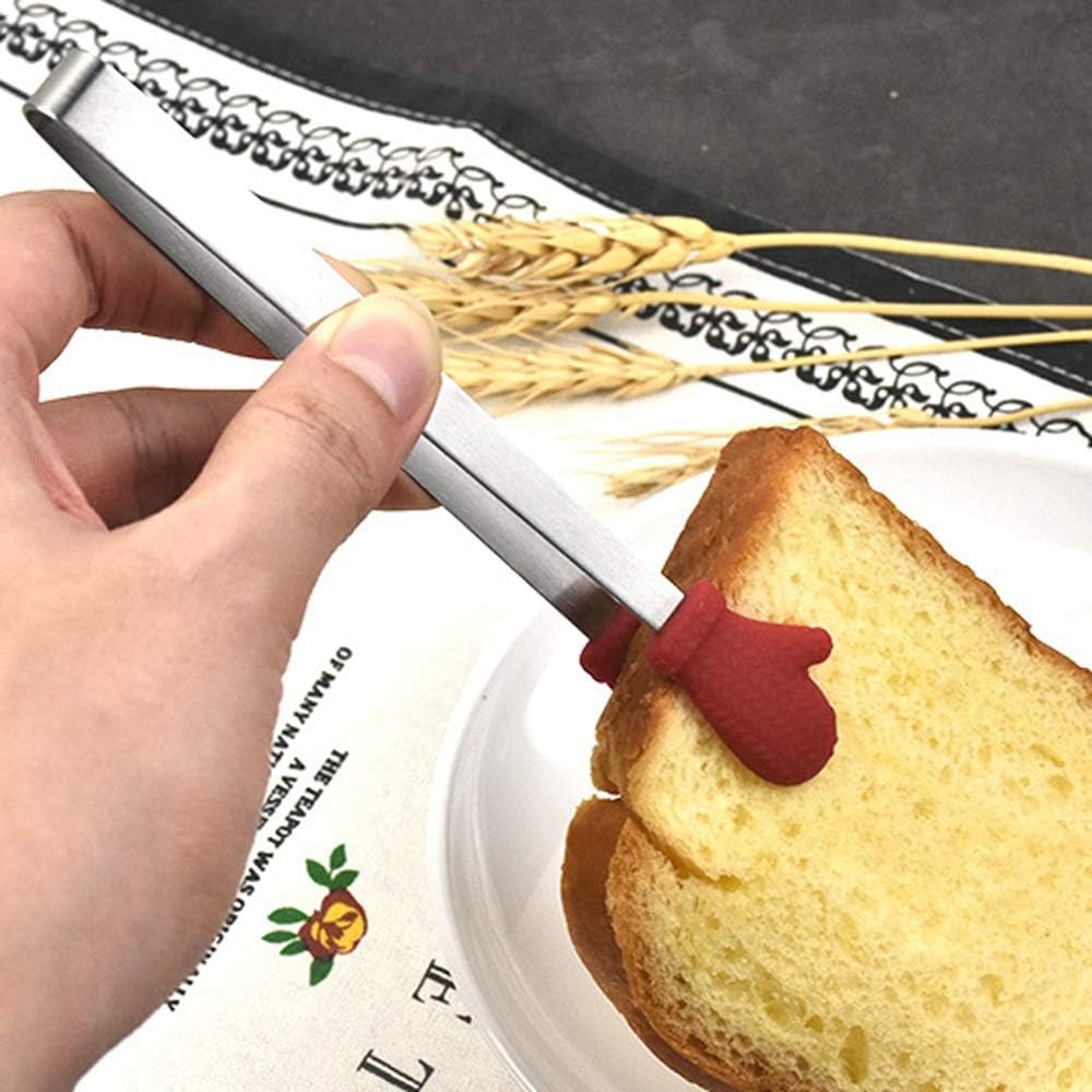 Silicone Clip Non-slip Ice Stainless Steel Mini Food Sugar Cube image 4