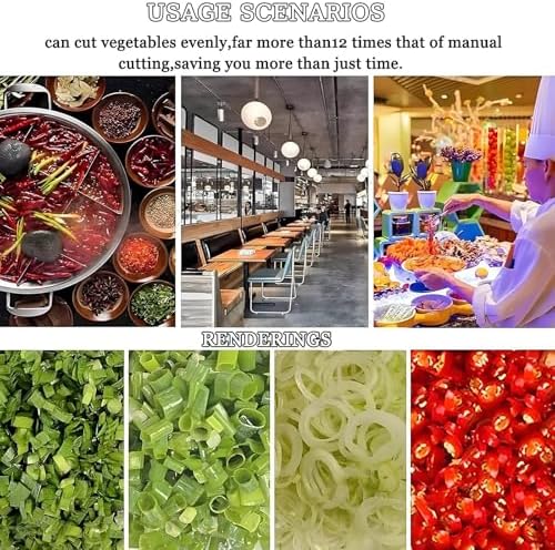 Commercial Electric Vegetable Chopper Set, Food Processor & Cutter Machine for Onions, Peppers, Green Onions, Celery, Ginger, Leeks - 110L Capacity, Efficient & Versatile Kitchen Tool