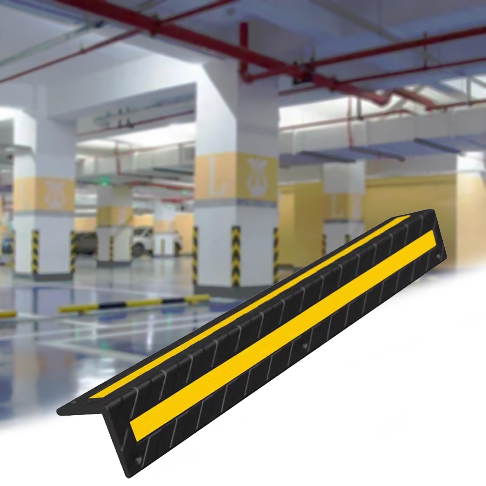 Protector Columnas Garage Protector de Esquina de Pared para garajes de estacionamiento,Protector de Esquina de Pared Reflectante con Tiras Reflectantes,Protector de Esquina de garajes de estacionami