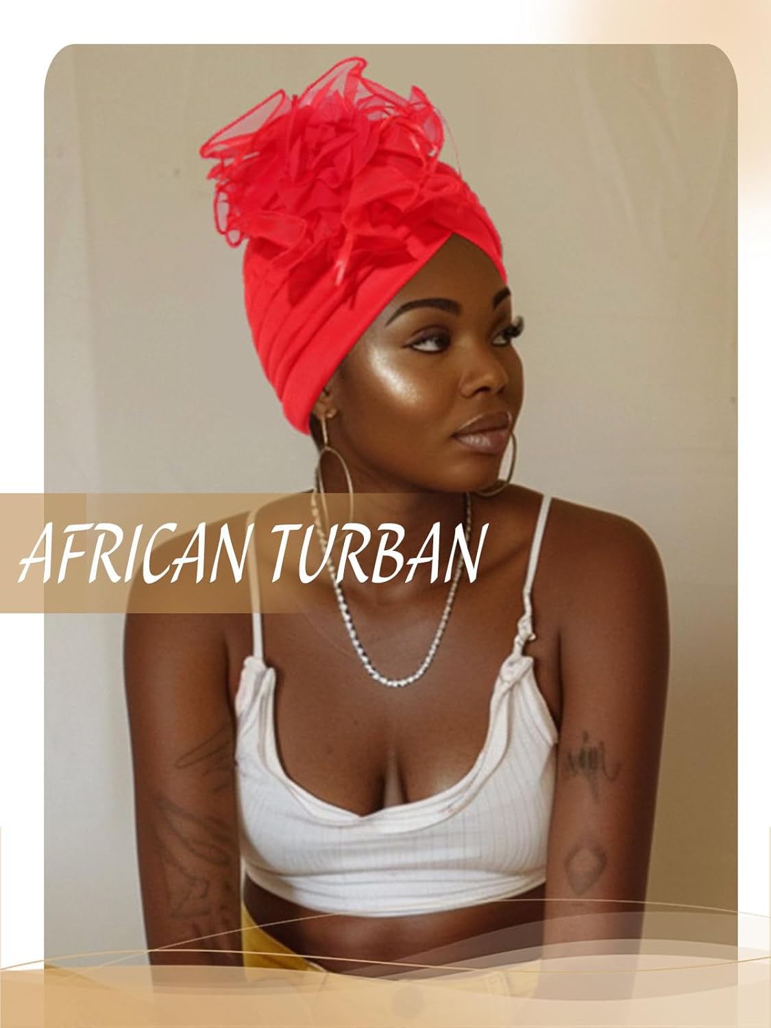 Headwrap Hair Turbans African Turban Flower Pearl Crystal Twisted Head Turban for Women Fashion - Image 7