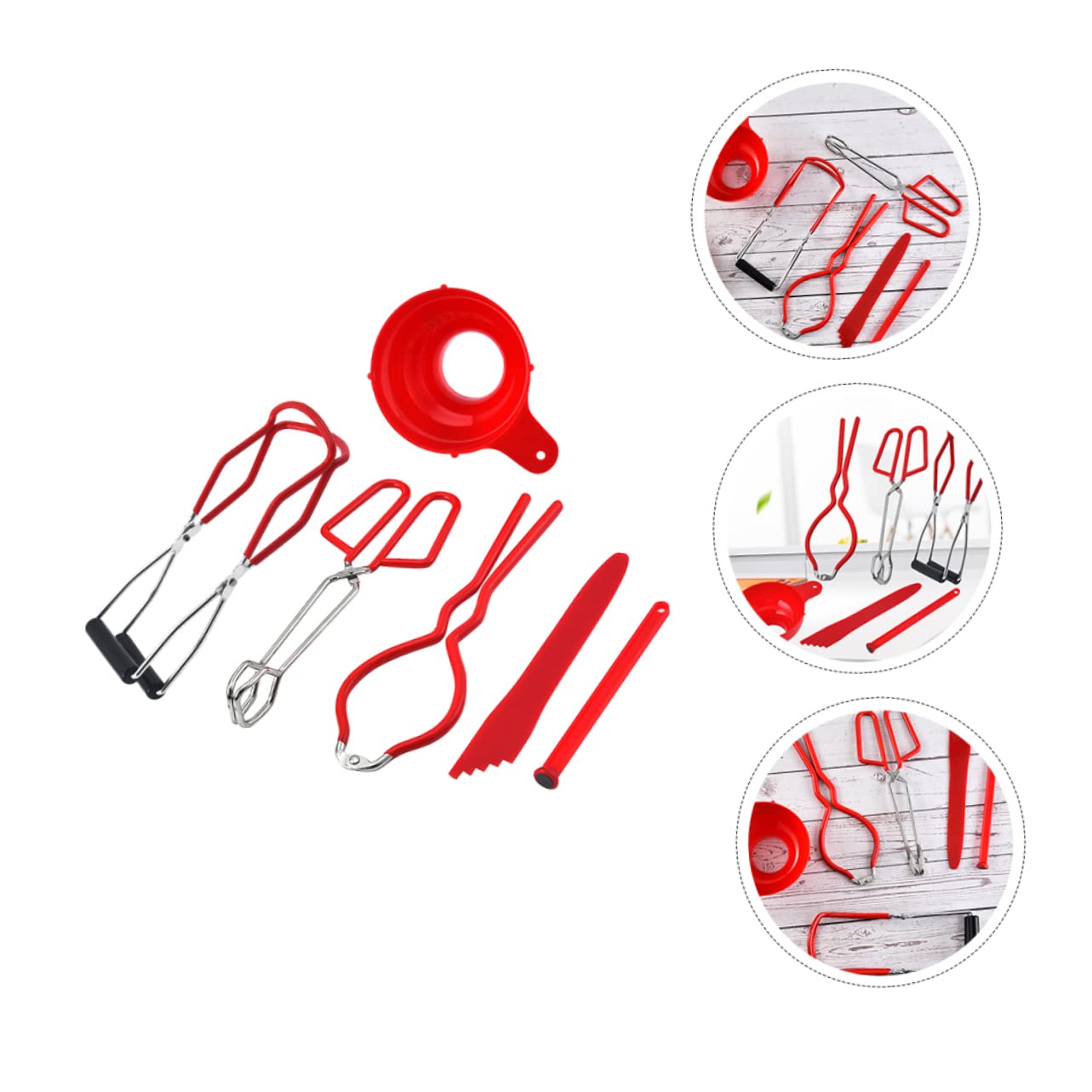 COLLBATH Kit per Preparazione Marmellate Imbuto Conservazione Sollevatore Inscatolamento Chiave Barattoli Utensili Cucina