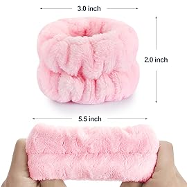 4 Pcs Wrist Bands for Washing Face-Dorbetar, Microfiber Wrist Towels for Washing Face, Spa Wristbands for Washing Face, Face Wash Wristbands, Arm Bands for Washing Face for Woman and Children