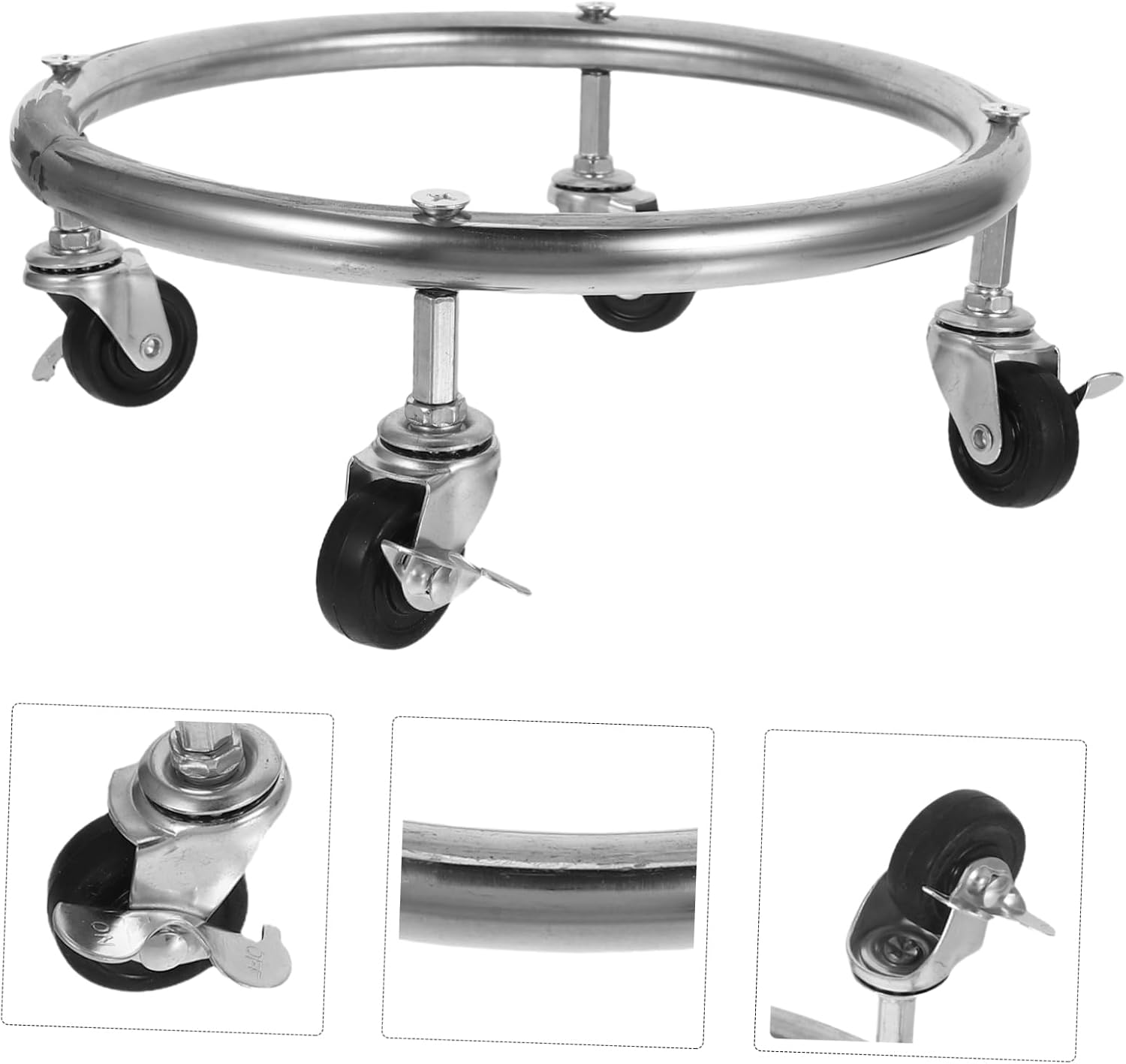 CHILDWEET Sturdy Propane Tank Holder Casters Easy to Move Propane Cylinder Stand for Rv