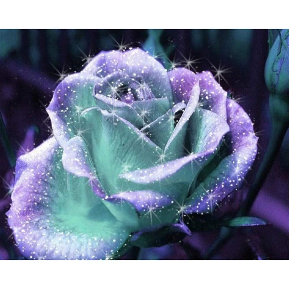 Kit Diamond Painting Rose Magique 70x90cm broderie diamant strass rond