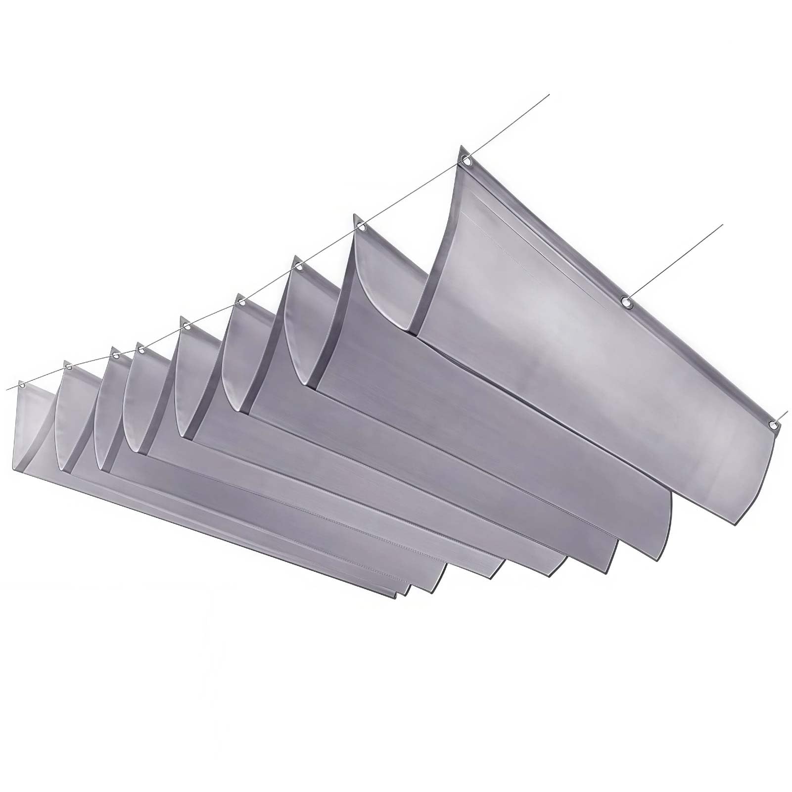Toldo retráctil ondulado impermeable de lona ajustable para exterior