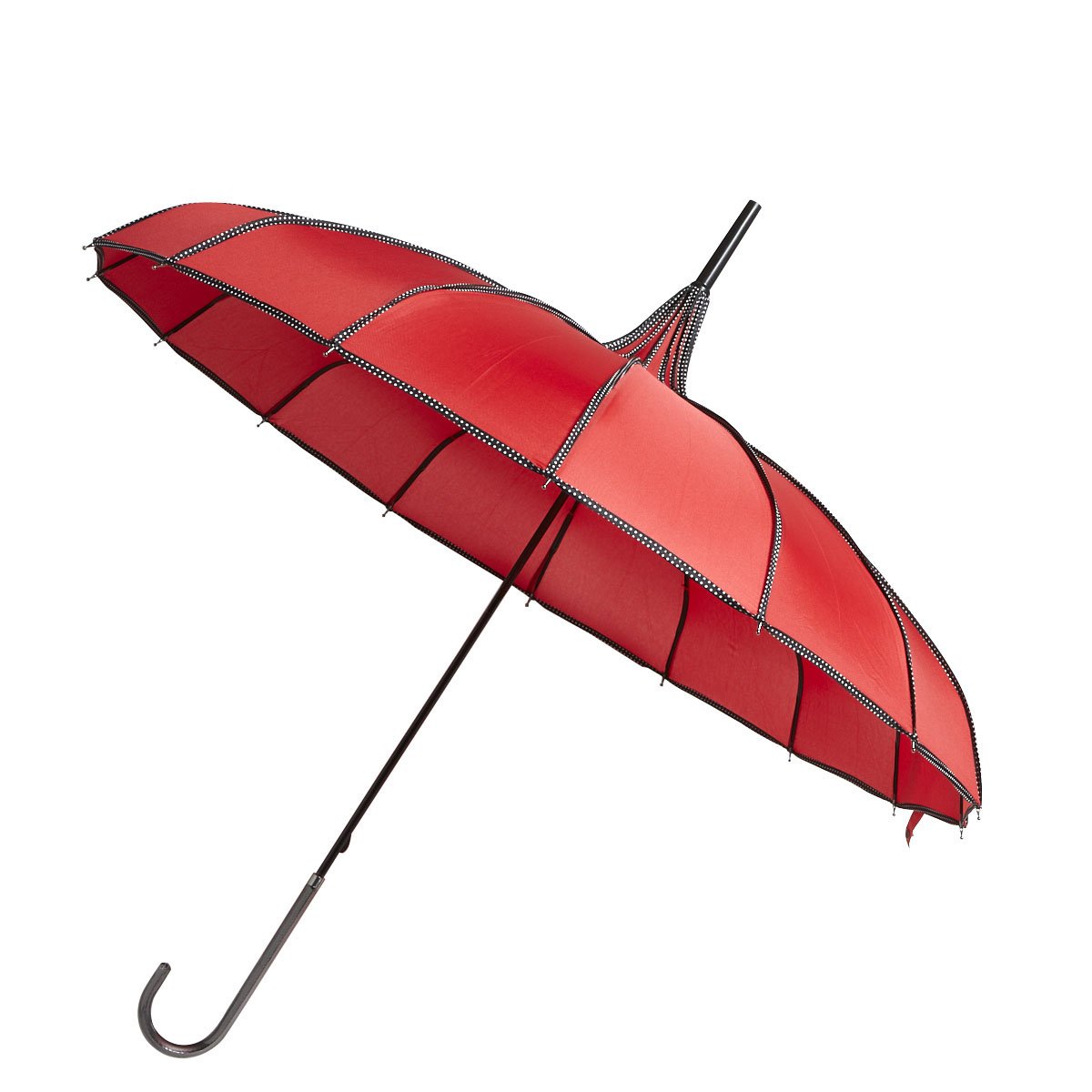SoakeBoutique RIBBED Pagoda Umbrella Red