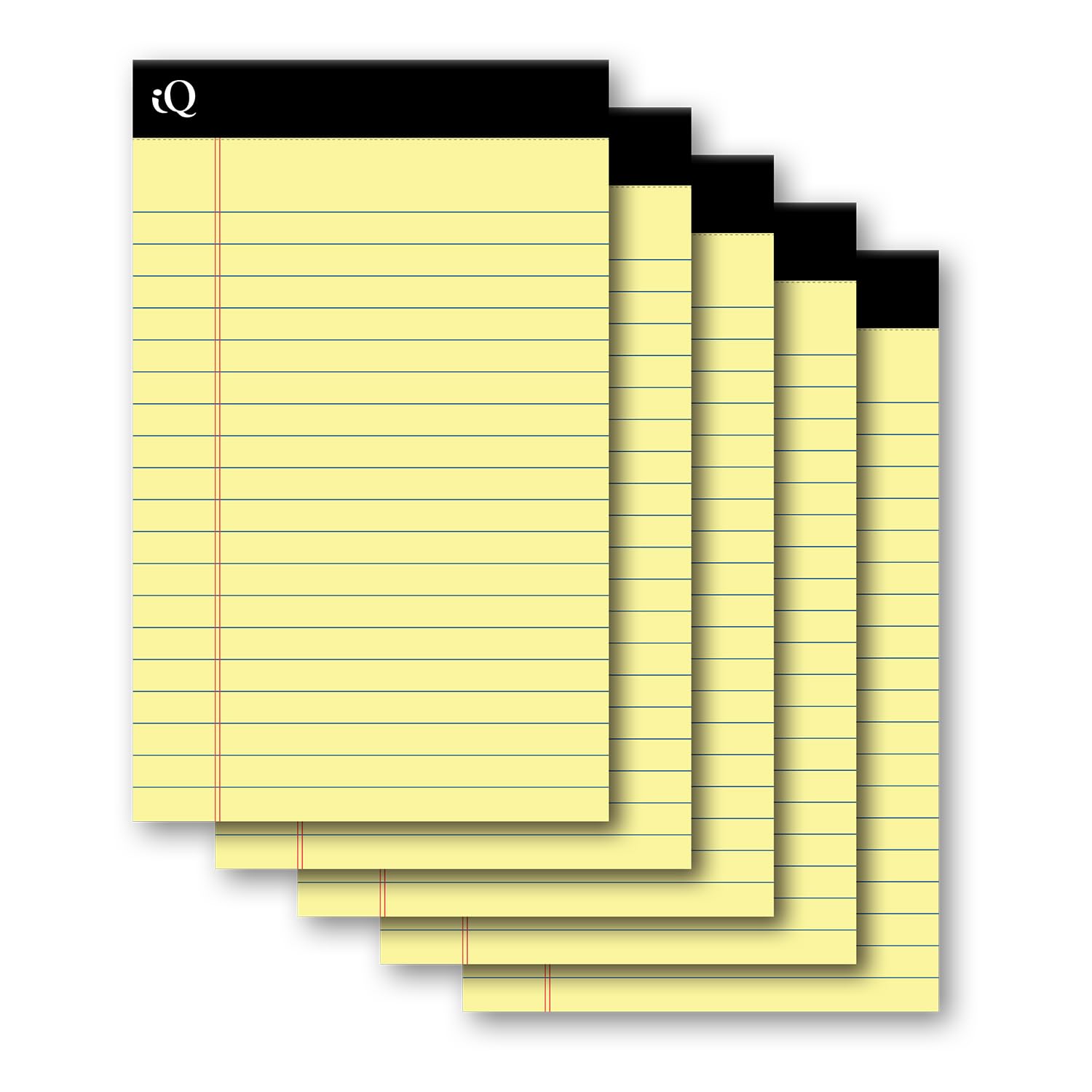 Blocchi Note IScholar Canary | Confezione Da 5 | Fogli Perforati | Margine Rosso | 12,7x20,3 Cm | 50 Fogli Per Blocco - Foto 8