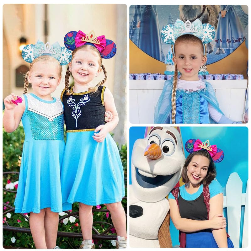 Miniatura 6 de Diadema de orejas de ratón, orejas de ratón de lentejuelas para mujeres y niñas, diadema de lazo brillante para juegos de rol, decoración de fiesta