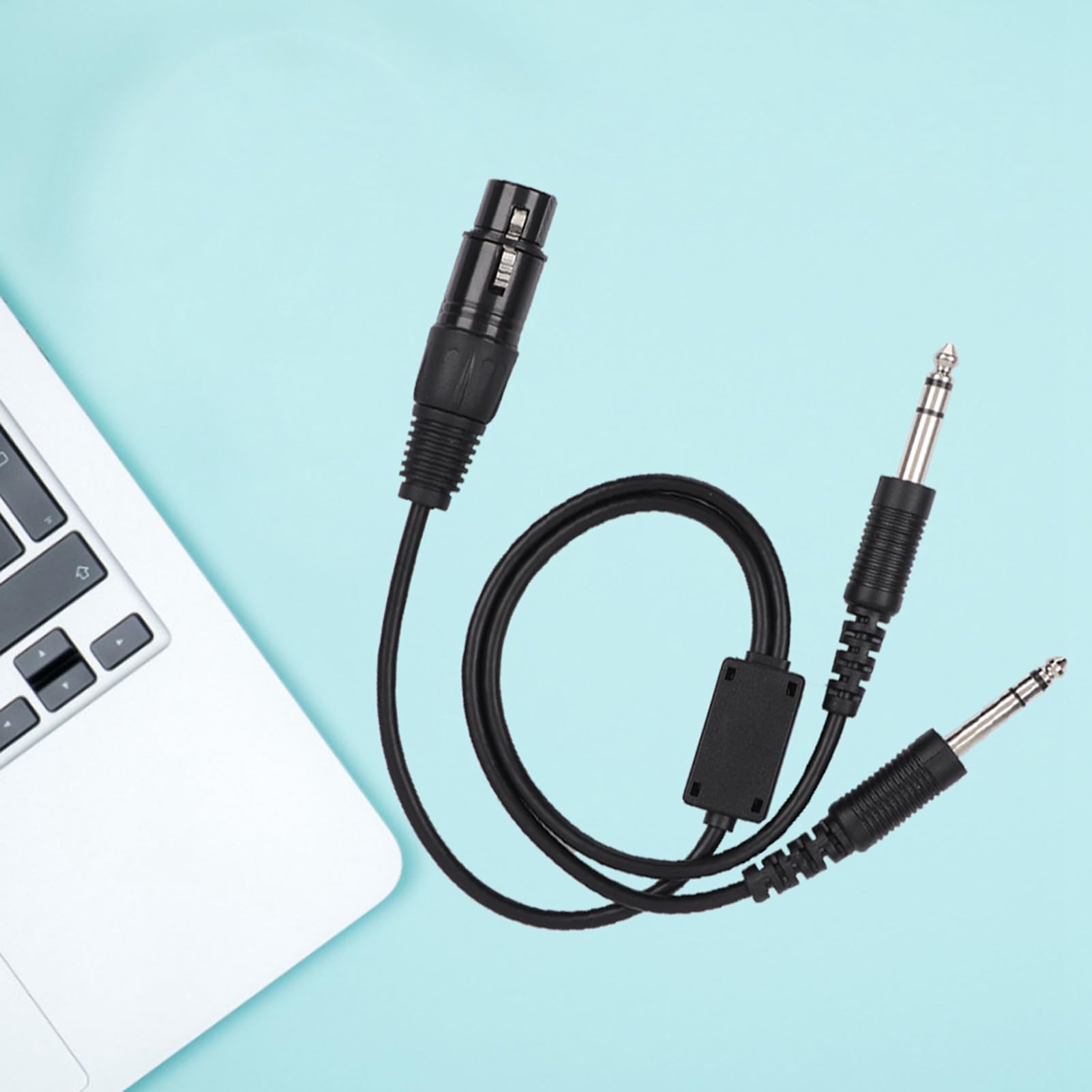 Wisoqu ABSMetal Headset Cable, Stable 5 Pin Headphone Cable, Aviation Headphone Cable for XLR to GA Dual Plug