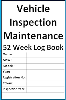 A5 52 Week Commercial Vehicle Inspection Record Log Book Safety Checks for Drivers