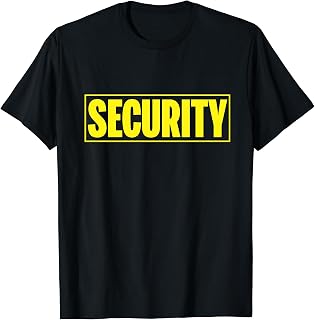 SECURITY Staff Official Patrol Tactical Yellow Text Security T-Shirt