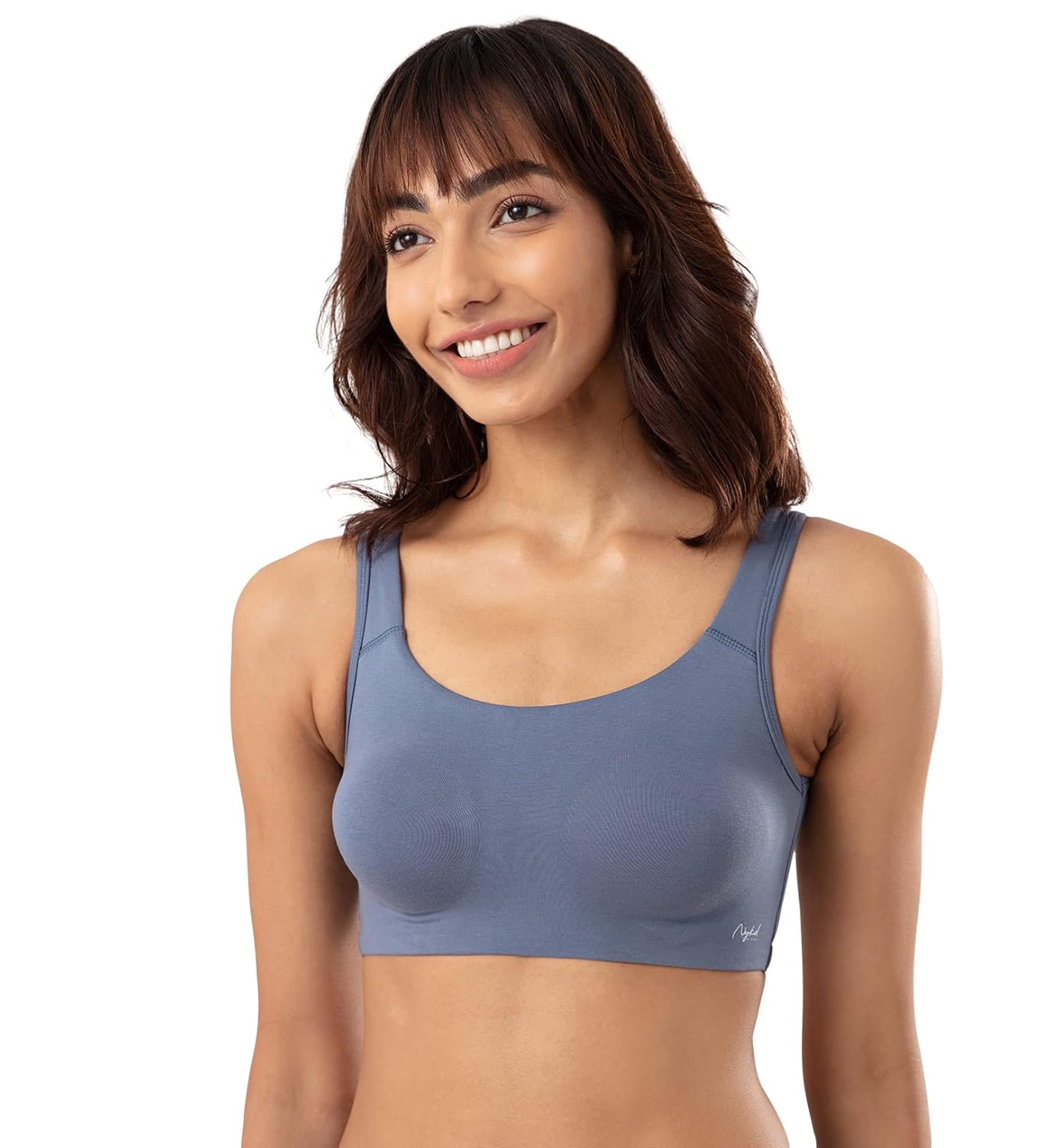 NYKD Everyday Wireless & Non Padded Support Shaper Sports Bra for Women | Soft Cup & Full Coverage Easy Peasy Slip Bra – NYB113