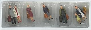 Preiser 10505 Passengers Walking with Luggage Package(7) HO Model Figure