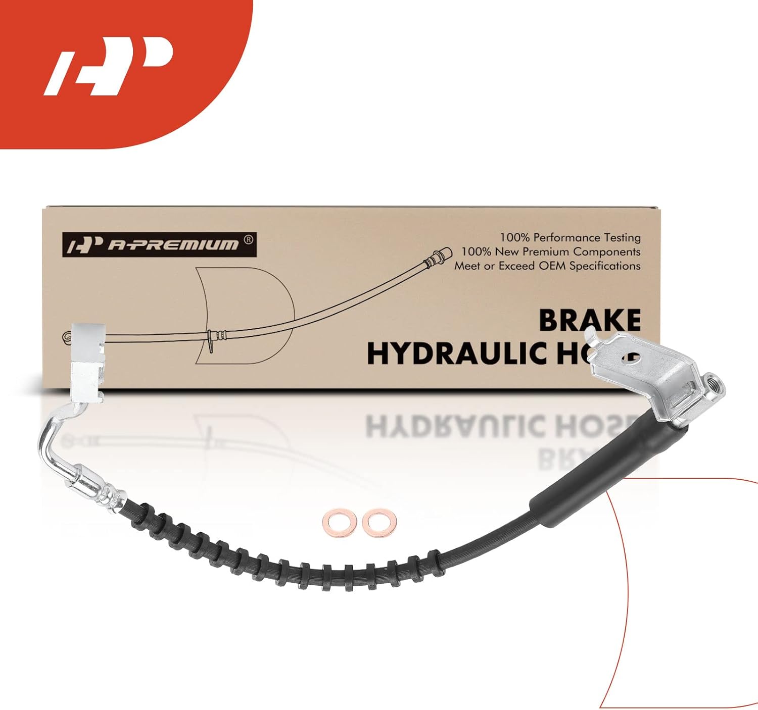 A-Premium Front Passenger Brake Hydraulic Hose Compatible with Select Ford and Mazda Models - Ranger 1998-2011, B2300 2001-2009, B2500 1998-2001, B3000 1998-2008, B4000 1998-2009 - Replace# 6L5Z2078BB