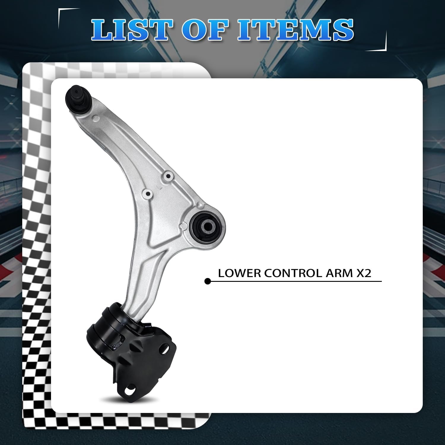 POWERGEAR Right Left Control Arms, 2Pcs Front Lower Control Arm With Ball Joint Suspension Steering Kit Compatible With 2013-2020 Ford Fusion, 2013-2020 Lincoln MKZ