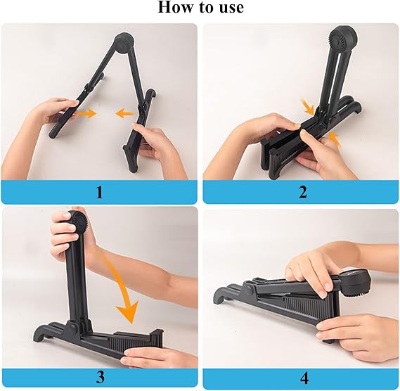 Guitar Stand, Universal Instrument Holder for Acoustic and Electric Guitars (Black)