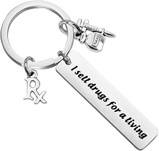Pharmacist Gift I Sell Drugs for a Living Keychain Pharmacy Graduation Gift