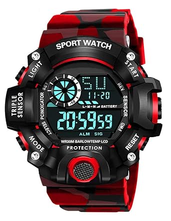 Acnos Brand - A Digital Watch Shockproof Multi-Functional Automatic 5 Color Army Strap Waterproof Digital Sport's Watches for Men's Kids Watch for Boys - Watches for Men