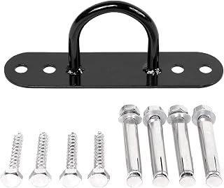KYLIN SPORT Battle Rope Wall/Ceiling Mount Anchor Bracket Hook for Suspension Straps Crossfit Gymnastic Rings, Body Weight Strength Training Systems, Yoga Swings Hammocks, Boxing Equipment
