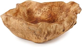 Wooden Bowl Handmade Storage Natural Root Wood Crafts Bowl Fruit Salad Serving Bowls L12" x W10" x H4.5"