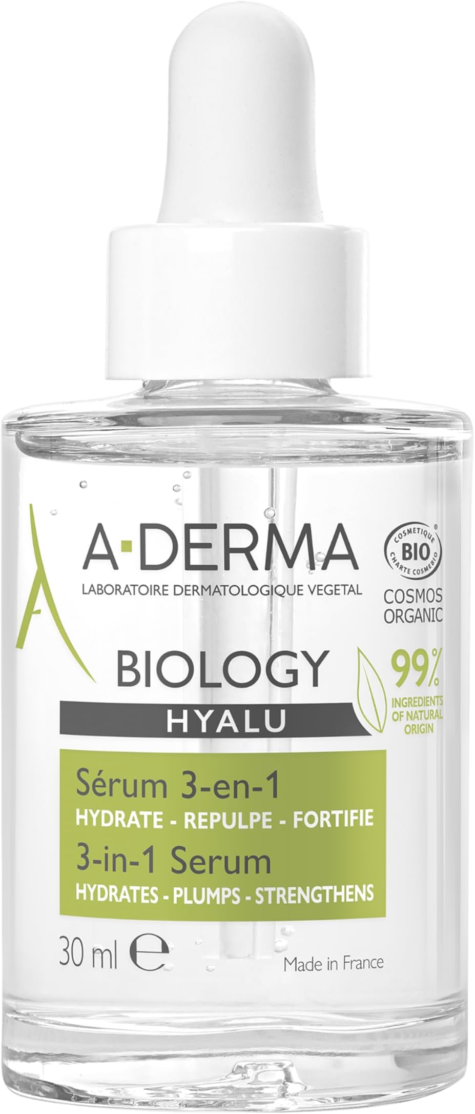 A-DERMA Biology Hyalu Serum 3-in-1 Organic 30ml