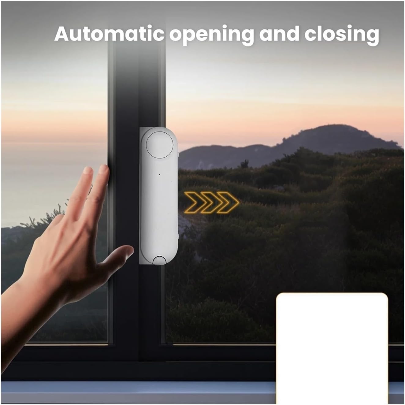 Window Opener, Smart Sliding Window Pusher Automatic Opener and Closer with Solar Charging,Motorized Window Vent Opener and Closers